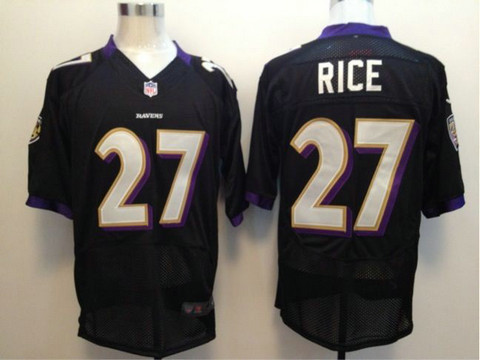 Nike Elite Jersey Black Baltimore Ravens 27 Running Back Ray Rice